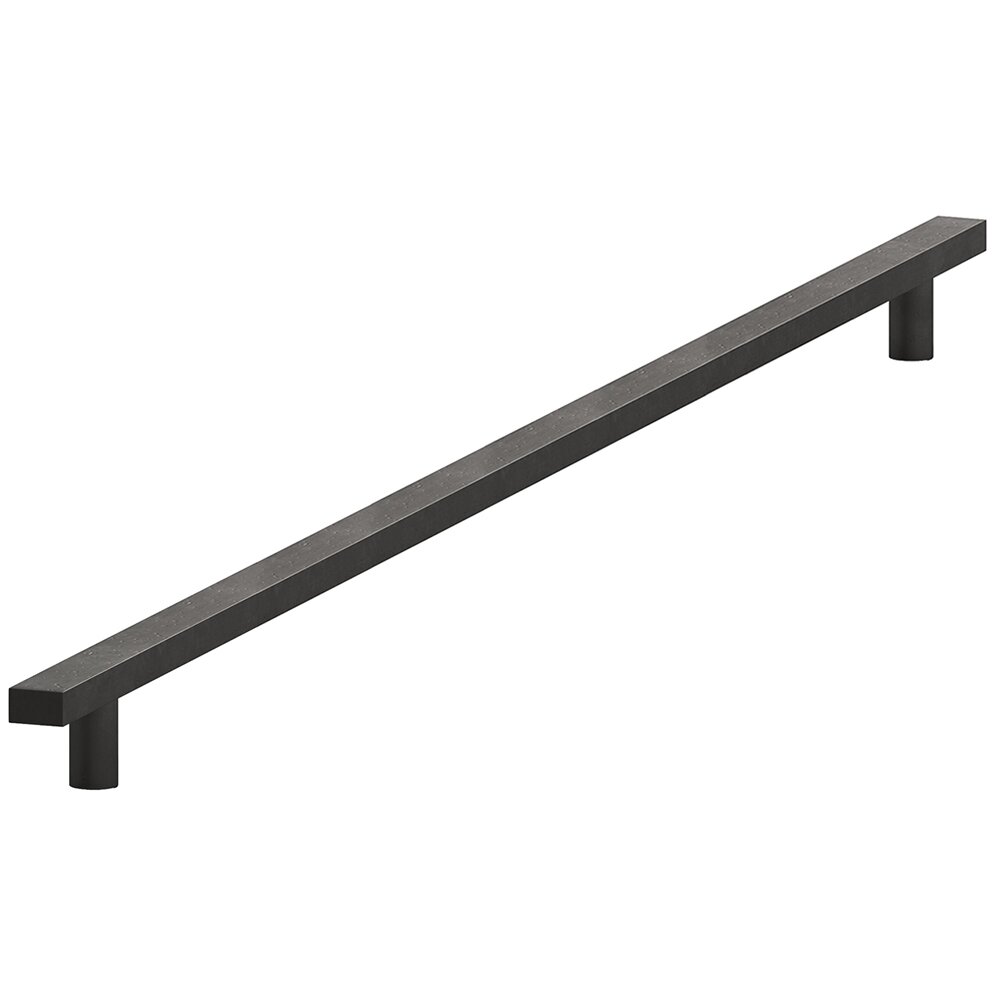 12" Centers Rectangular Appliance Pull in Distressed Black