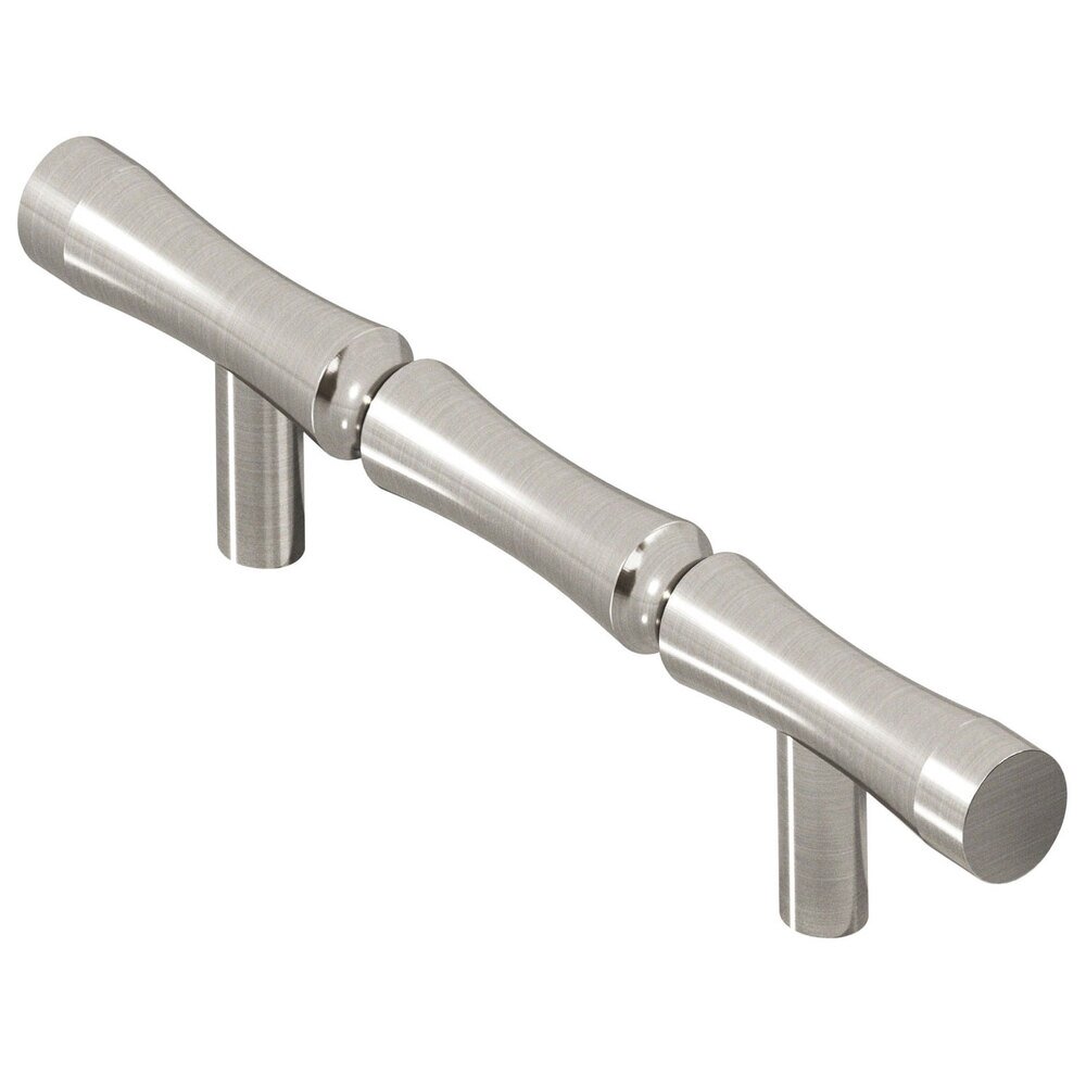 3" Centers Bamboo Pull in Satin Nickel