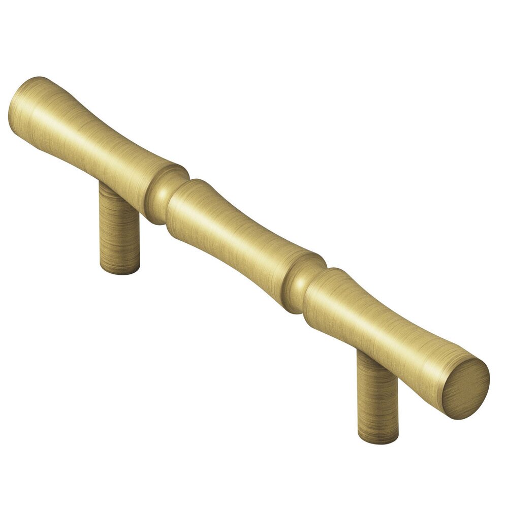 3" Centers Bamboo Pull in Matte Antique Brass
