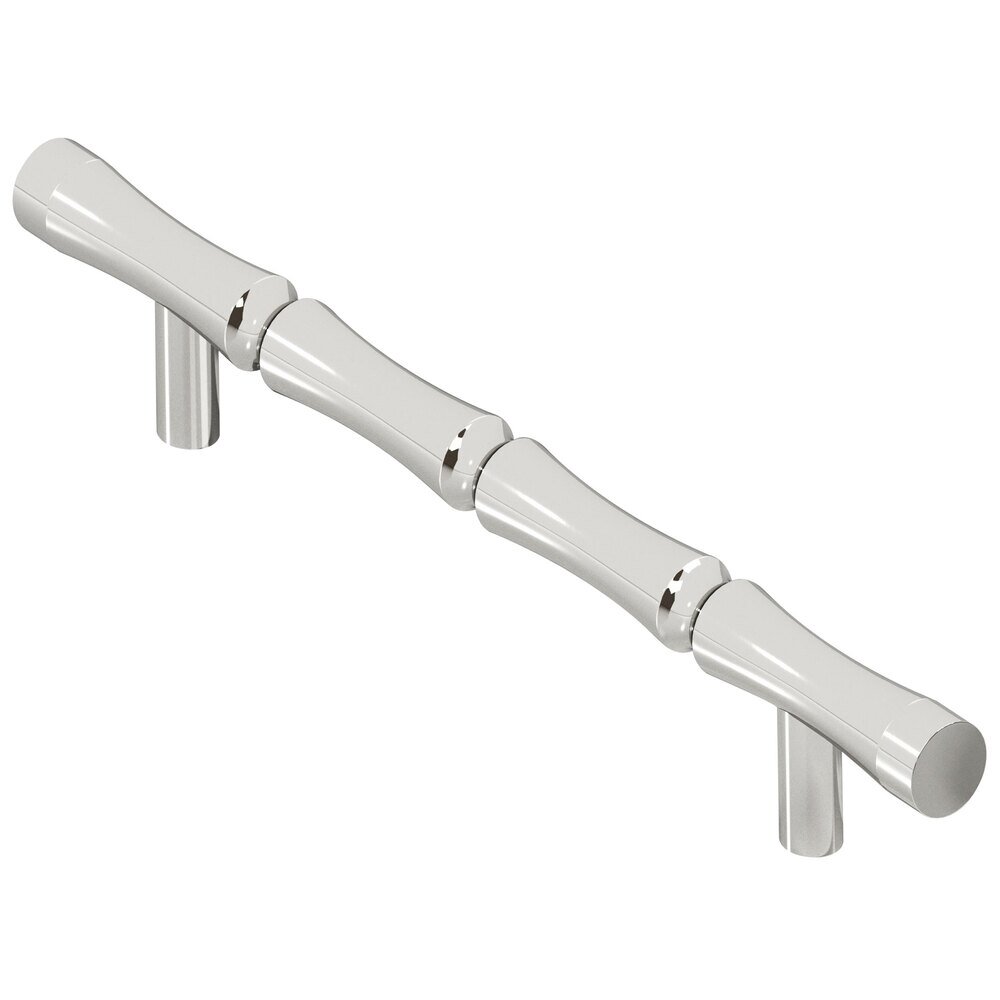 4 1/2" Centers Bamboo Pull in Polished Nickel