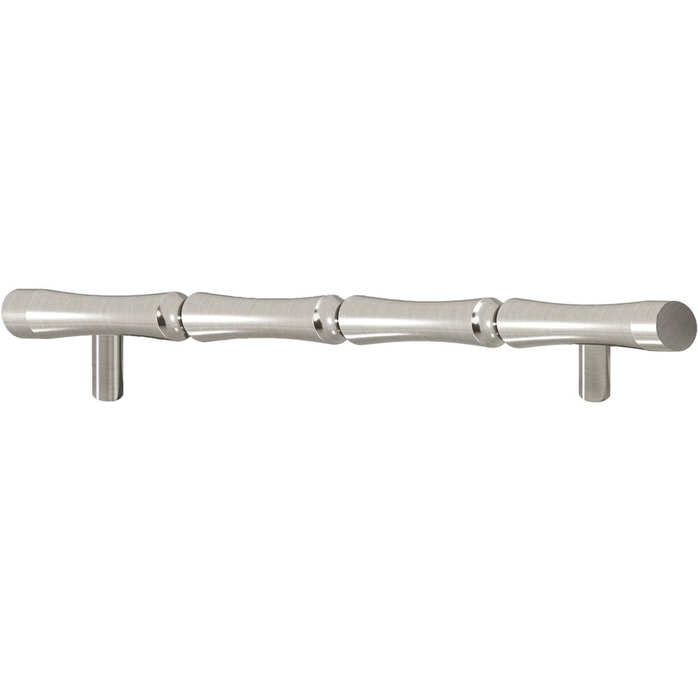 9 1/2" Centers Bamboo Style Surface Mount Pull in Satin Nickel