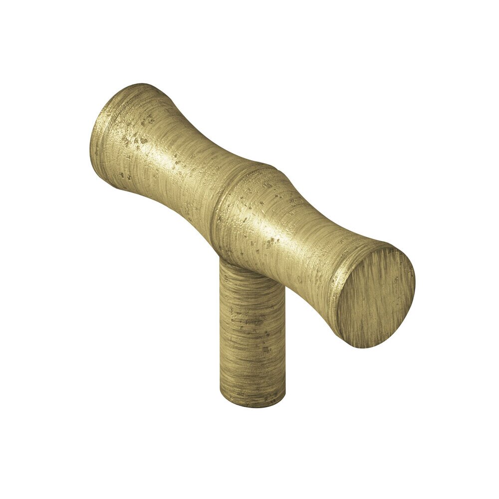 1 1/2" Bamboo Knob In Distressed Antique Brass
