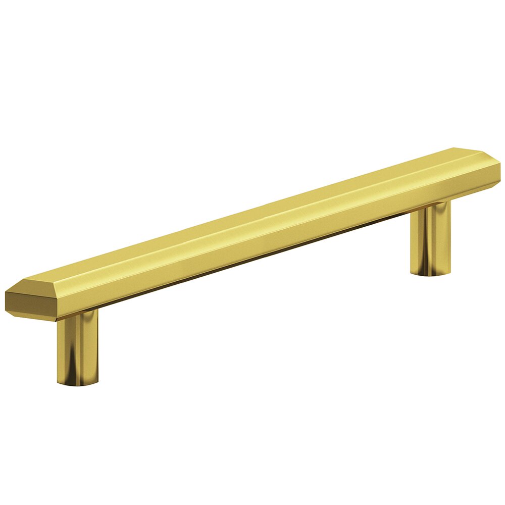 6" Centers Beveled Pull in French Gold