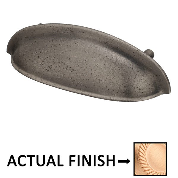 3" Centers Oval Cup Pull in Matte Satin Bronze