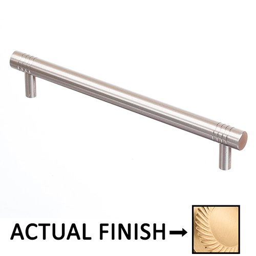 10" Centers Striped Appliance Pull in Satin Brass