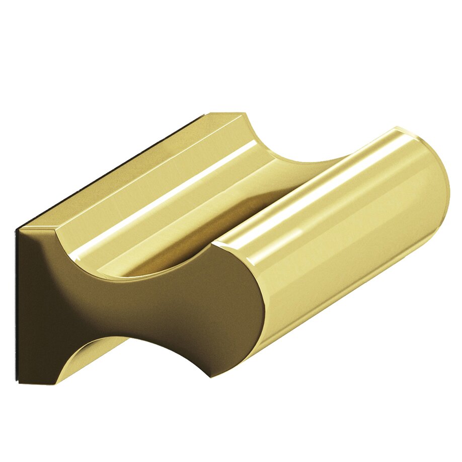 1 1/2" Centers Finger Grip Pull in Polished Brass Unlacquered