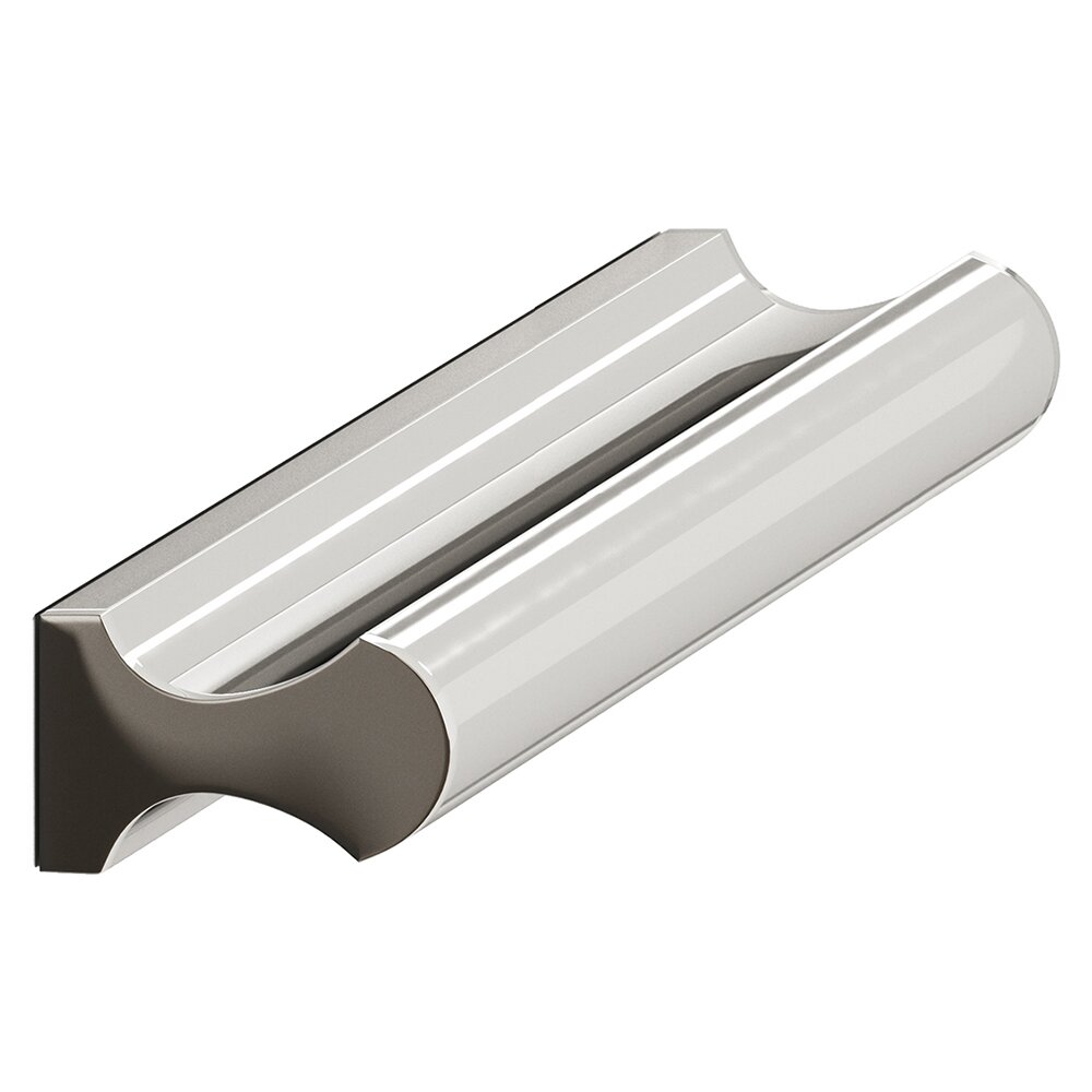 4" Centers Finger Grip Pull in Polished Nickel