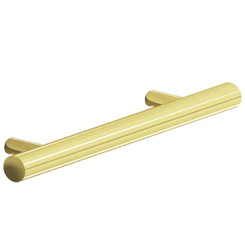 3 1/2" Centers Shank Pull in Polished Brass
