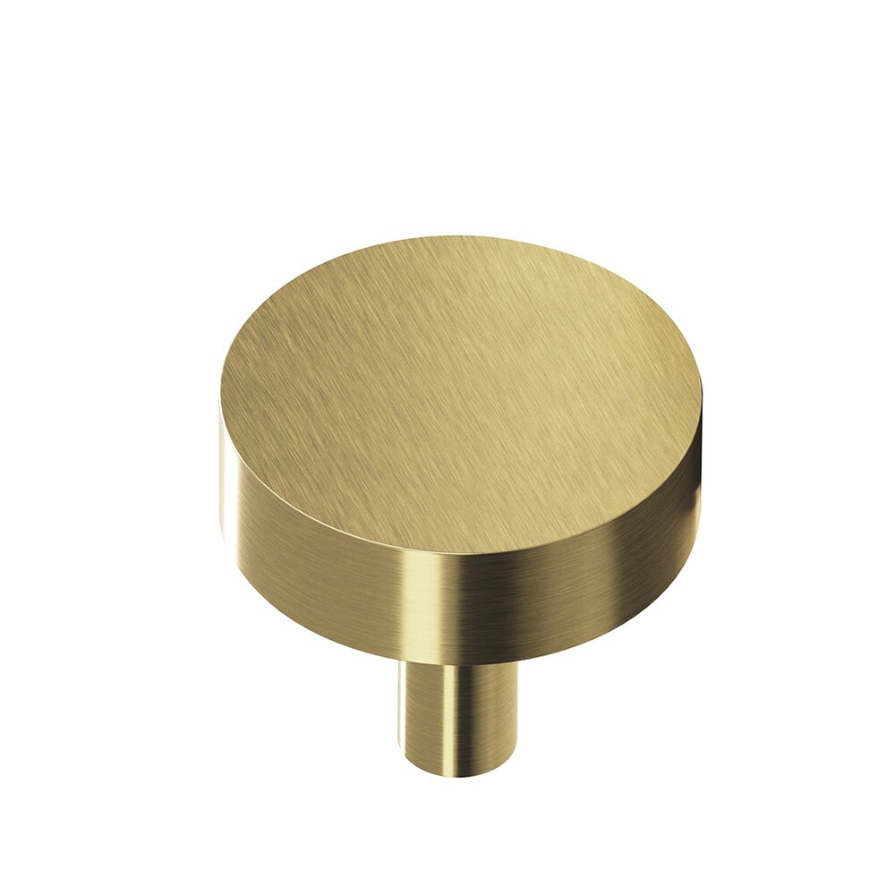 1" Diameter Round Knob in Antique Brass