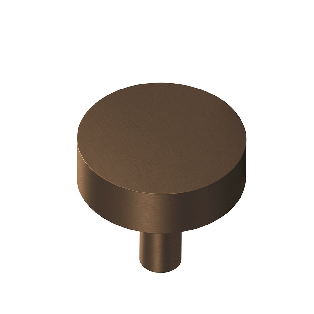 1" Diameter Round Knob in Matte Oil Rubbed Bronze