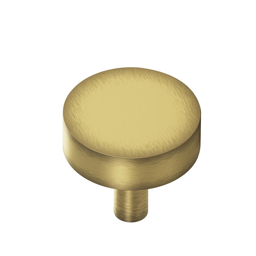 1" Diameter Round Knob in Matte Antique Brass