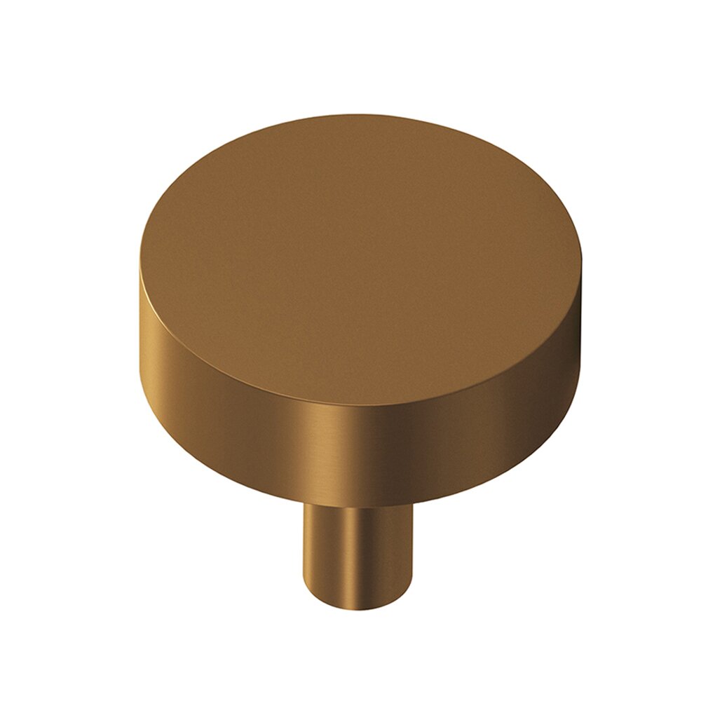 1 1/2" Diameter Round Knob/Shank In Polished Brass