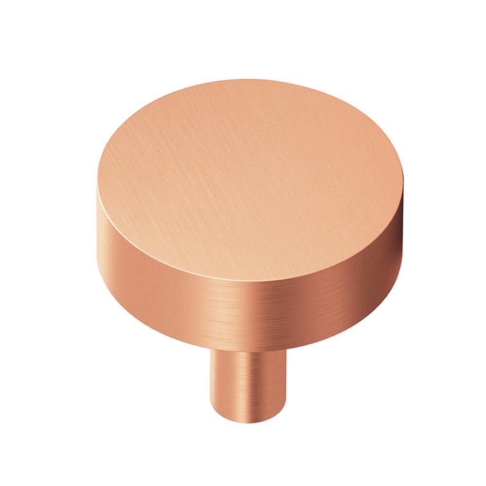 1 1/2" Diameter Round Knob in Matte Satin Copper