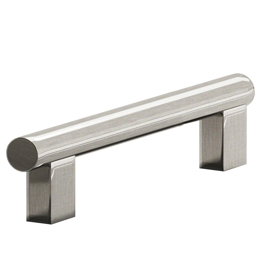 3" Centers Rectangular Post Bar Pull in Nickel Stainless