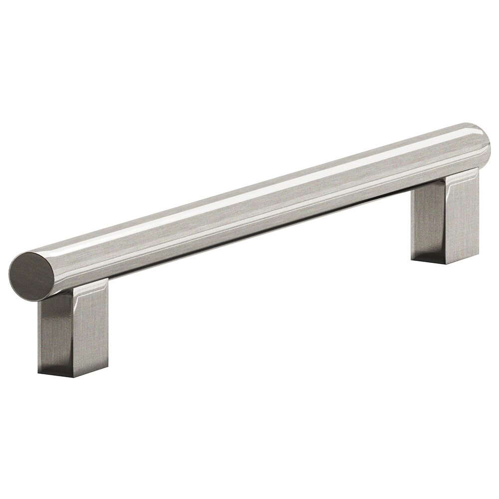 6" Centers Rectangular Post Bar Pull in Nickel Stainless