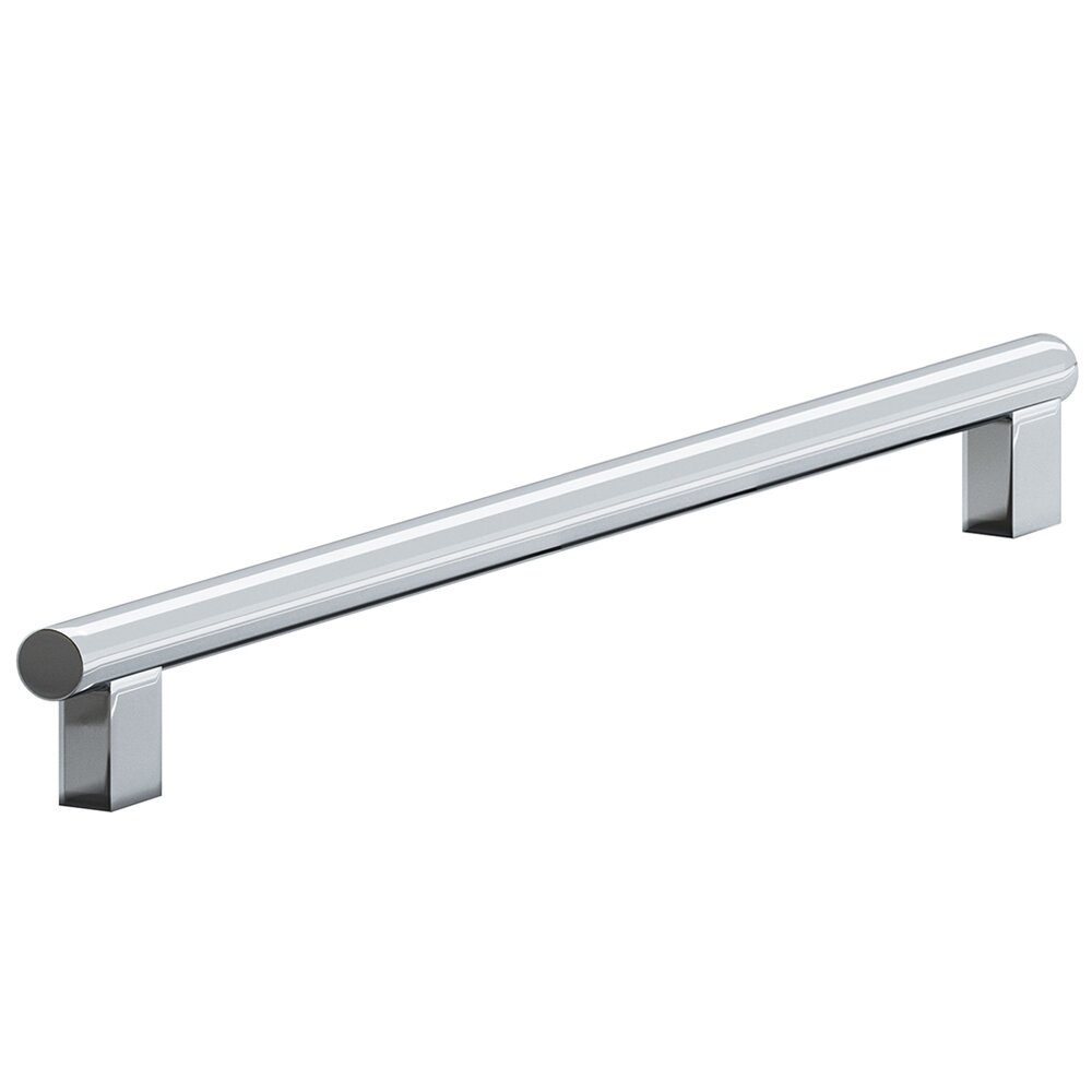 8" Centers Rectangular Post Bar Pull in Polished Chrome