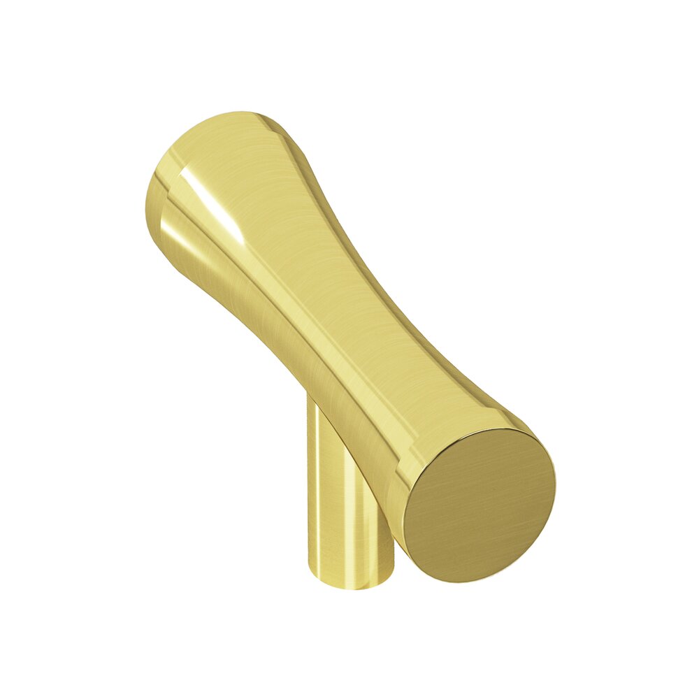 2" Long Knob In Polished Brass Unlacquered