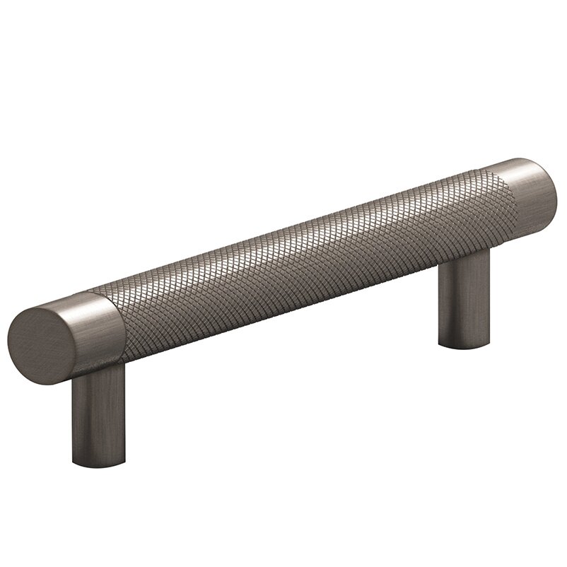 4" Centers Diamond Knurl Pull in Pewter