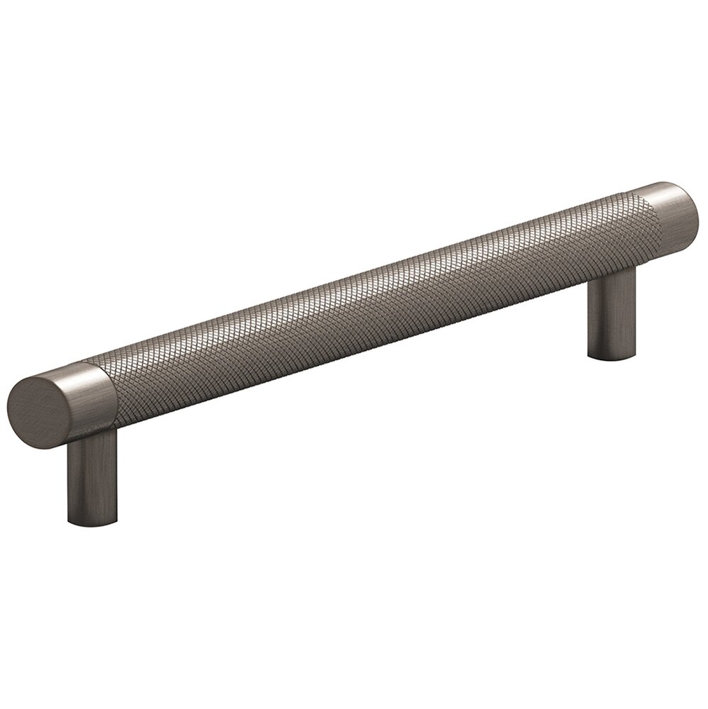 8" Centers Diamond Knurl Pull in Pewter