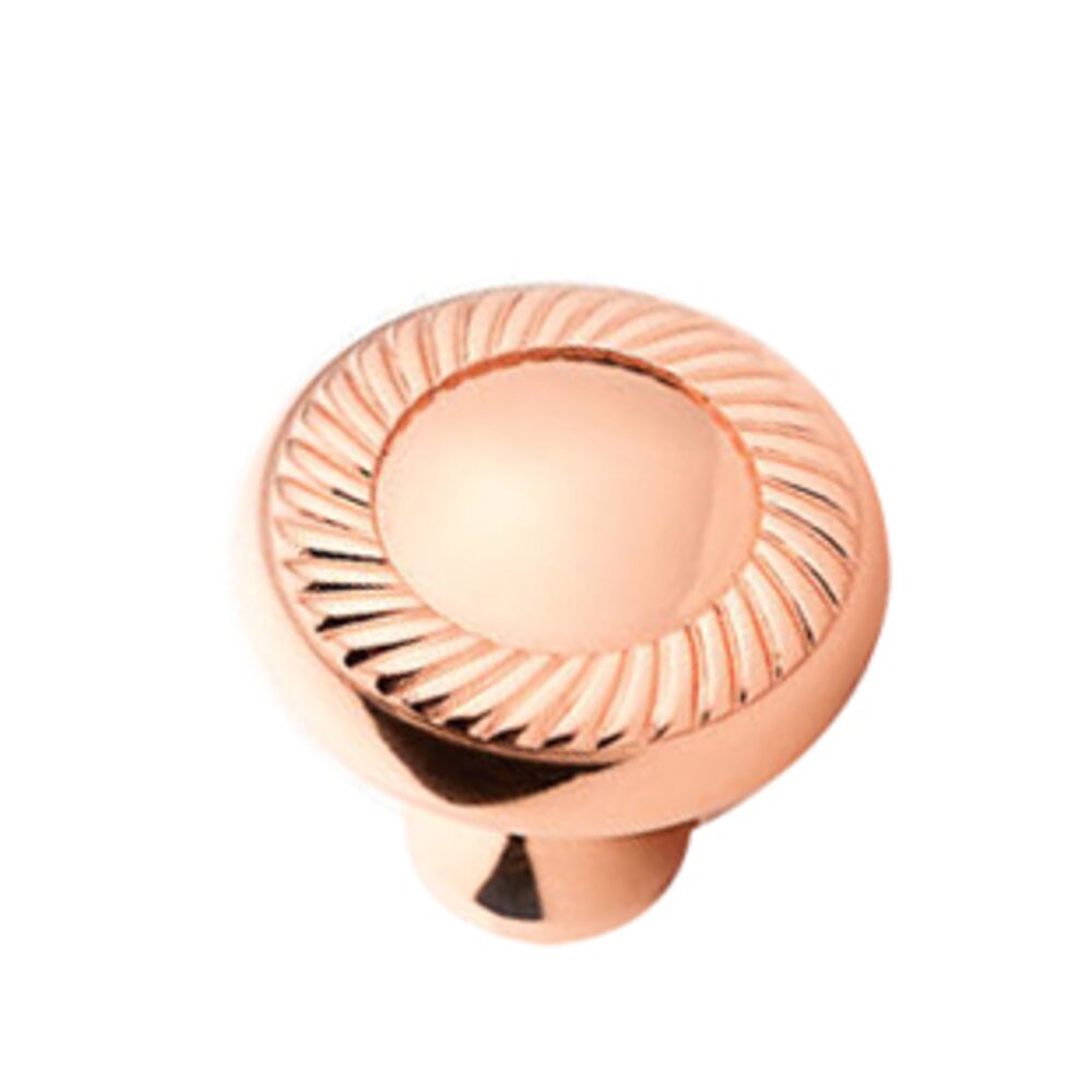 1 1/4" Rope Knob In Polished Copper