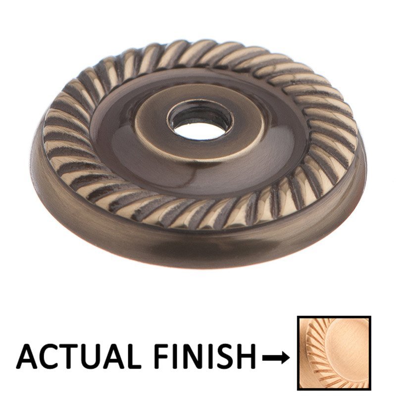 1 1/4" Rope Backplate in Matte Satin Bronze