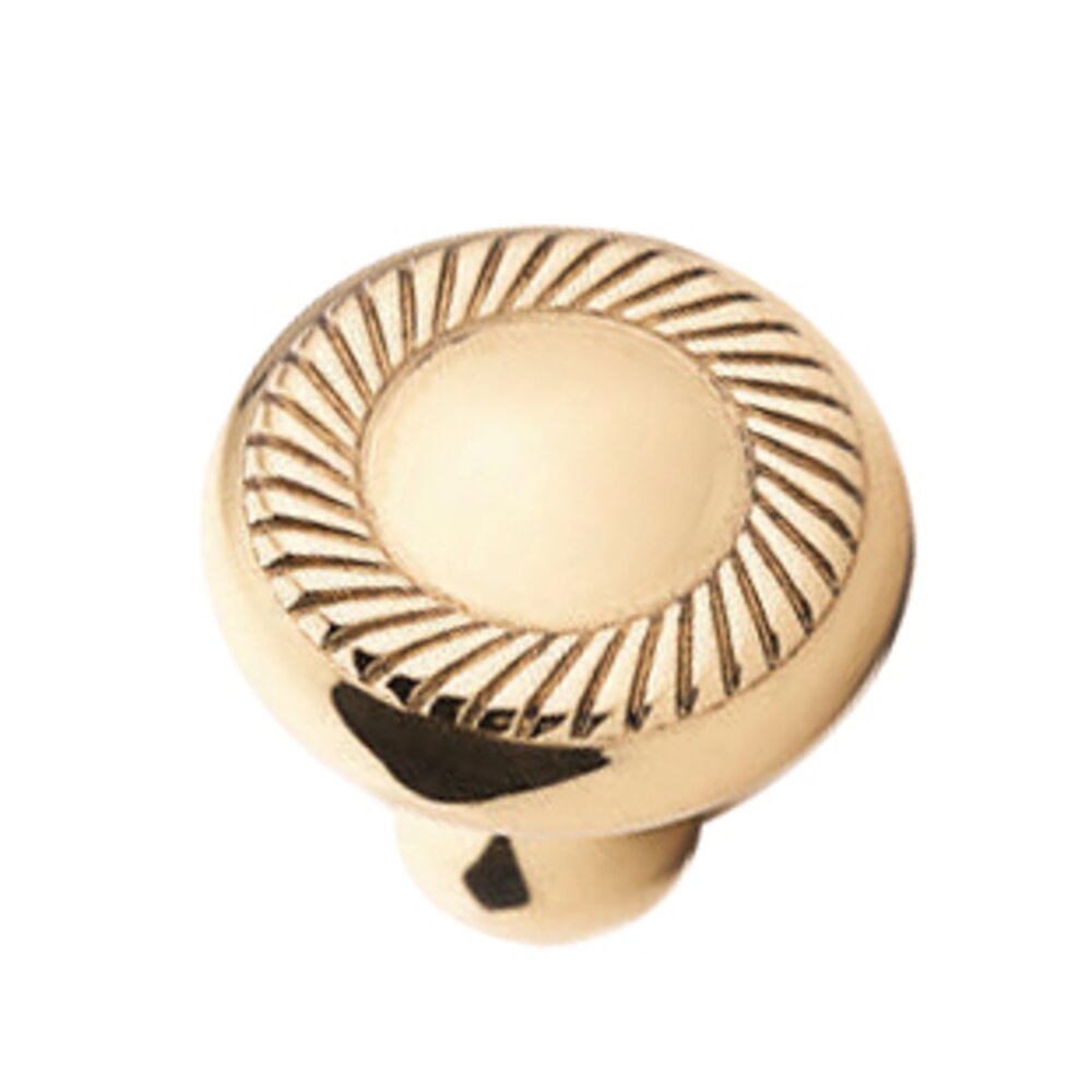 1 1/2" Rope Knob In Polished Brass