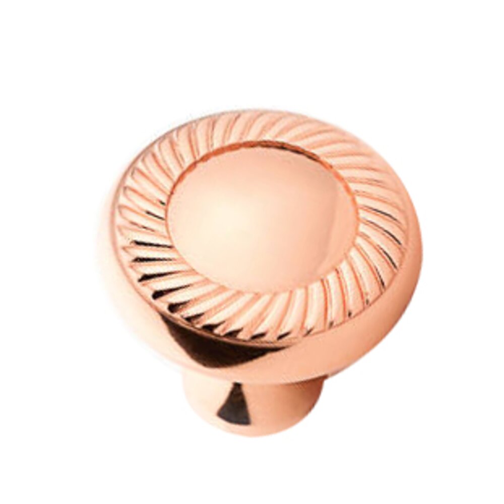 1 1/2" Rope Knob In Polished Copper