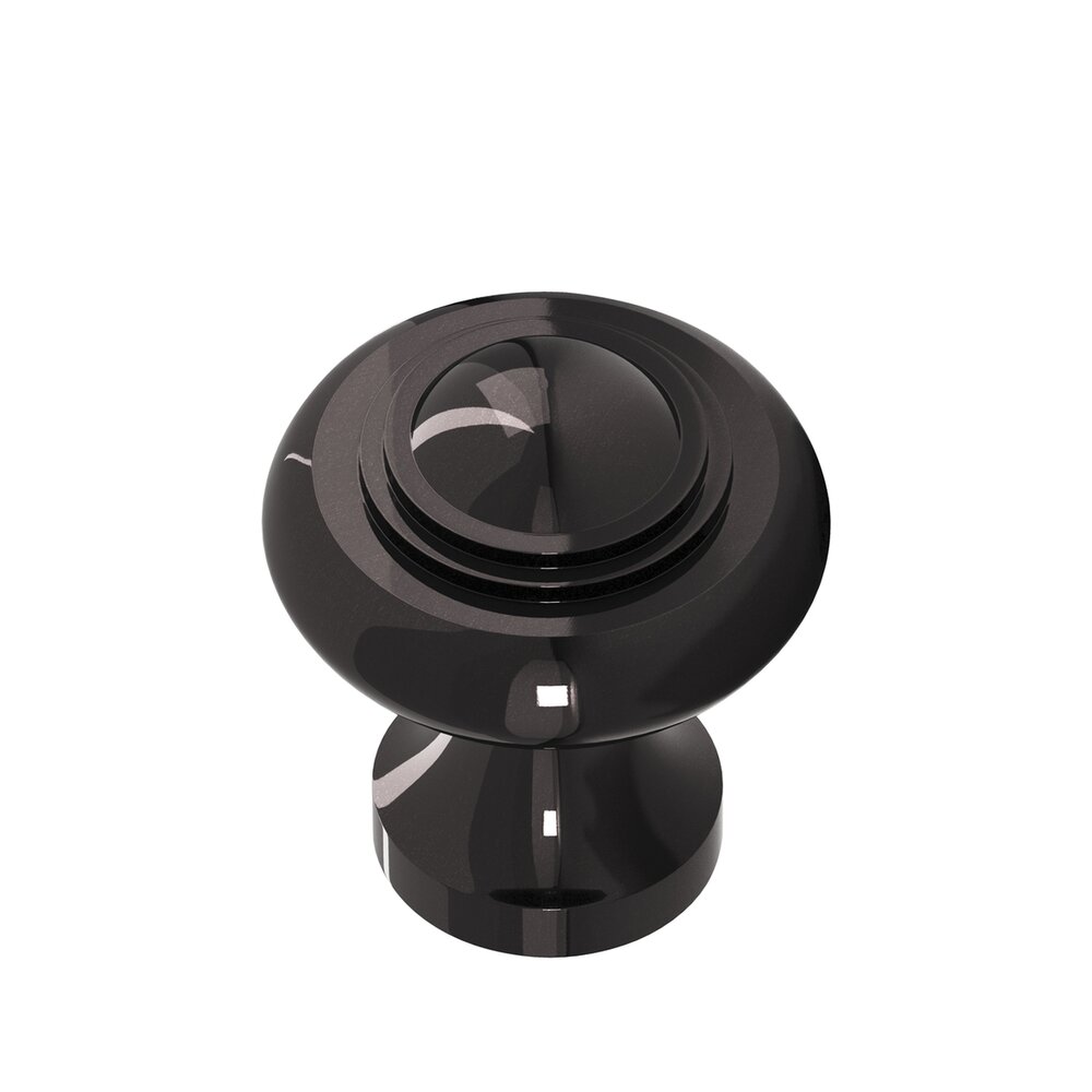 1 3/16" Diameter Small Button Knob in Satin Black