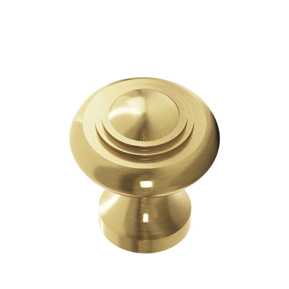1 3/16" Diameter Small Button Knob in Antique Brass