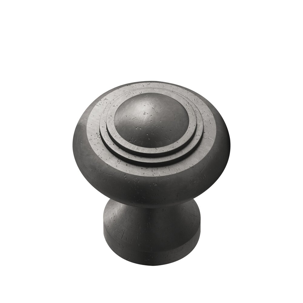 1 3/16" Diameter Small Button Knob in Distressed Black