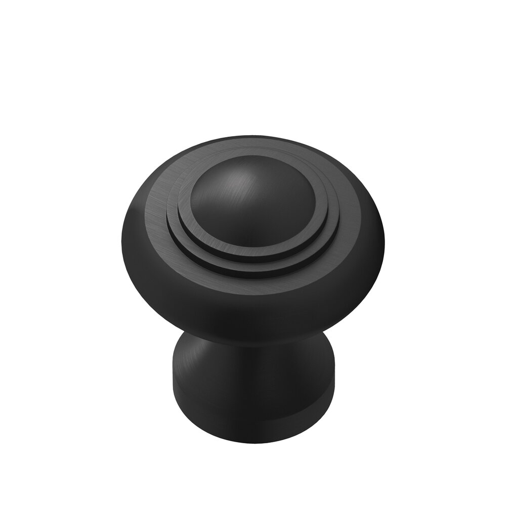 1 3/16" Diameter Small Button Knob in Matte Satin Black