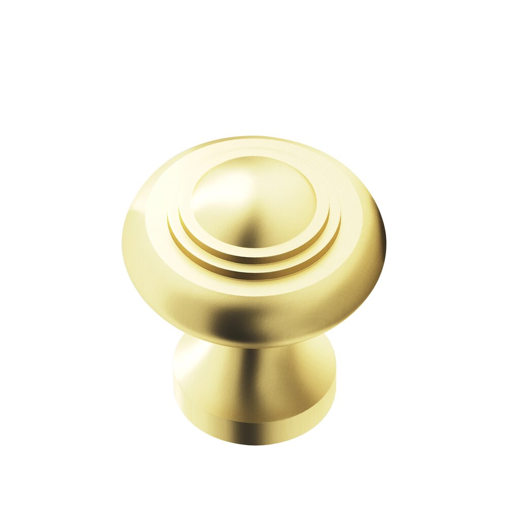 1 3/16" Diameter Small Button Knob in Matte Satin Brass