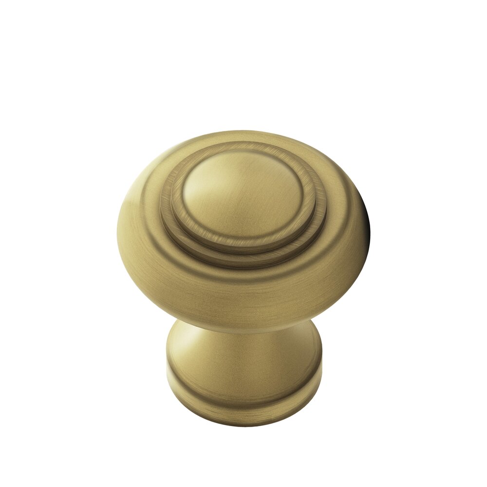 1 3/16" Diameter Small Button Knob in Matte Antique Brass