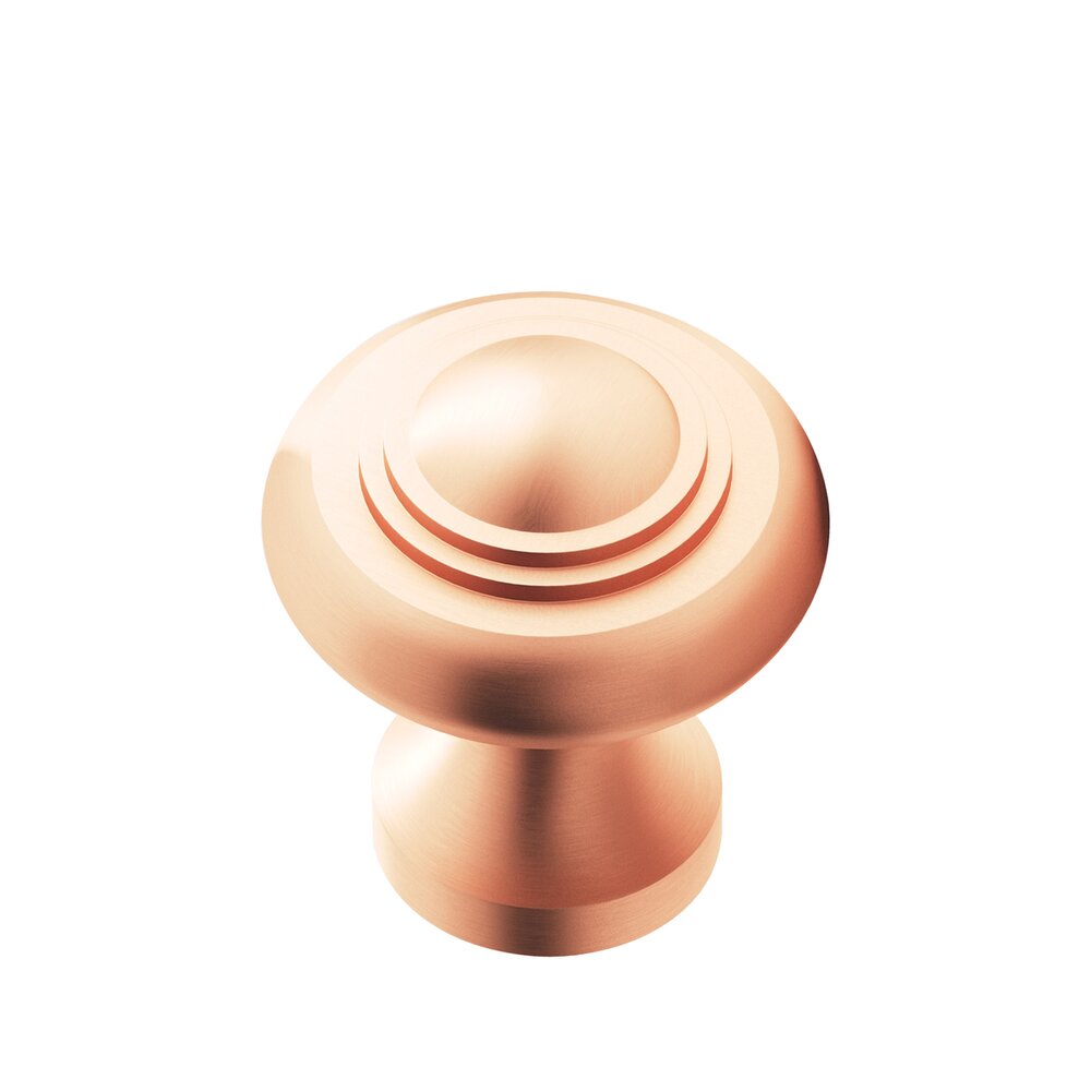 1 3/16" Diameter Small Button Knob in Matte Satin Copper