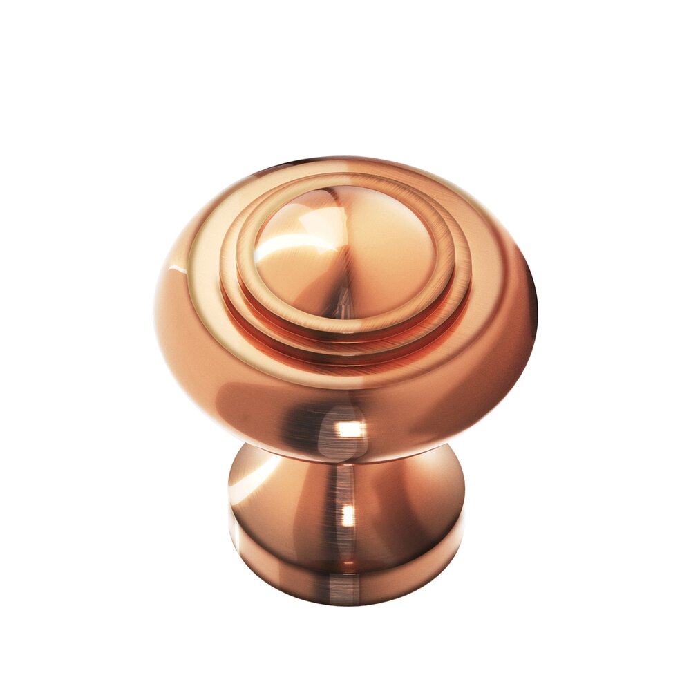 1 3/8" Diameter Medium Button Knob in Antique Copper