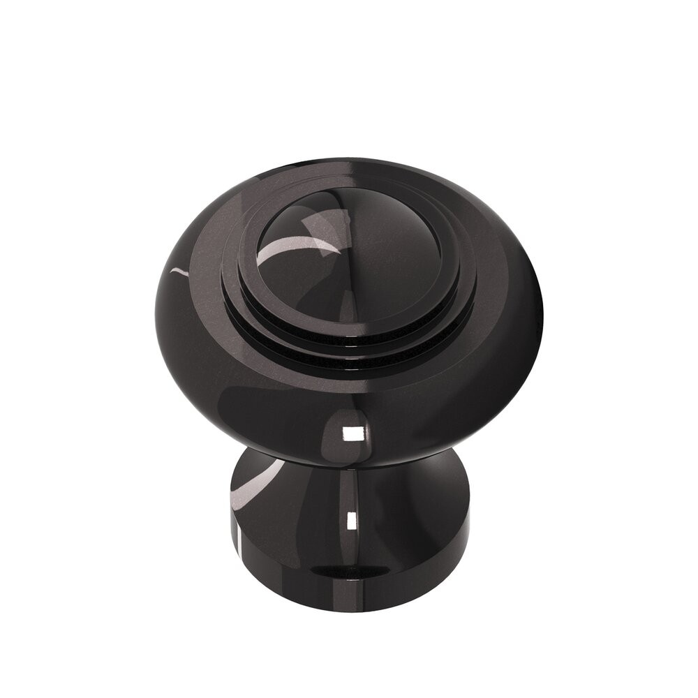 1 3/8" Diameter Medium Button Knob in Satin Black
