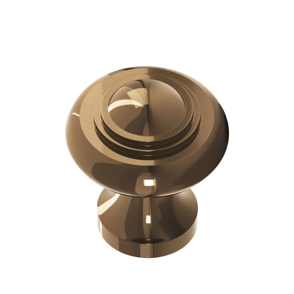1 3/8" Diameter Medium Button Knob in Light Statuary Bronze