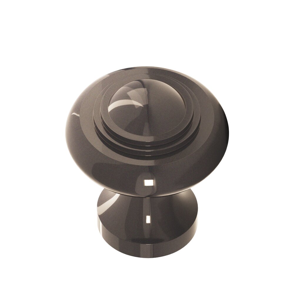 1 3/8" Diameter Medium Button Knob in Dark Statuary Bronze