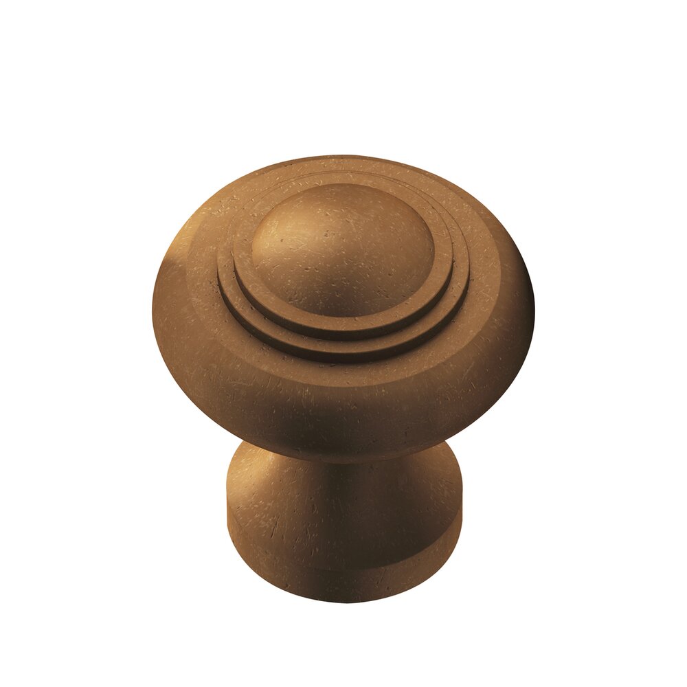1 3/8" Diameter Medium Button Knob in Distressed Statuary Bronze