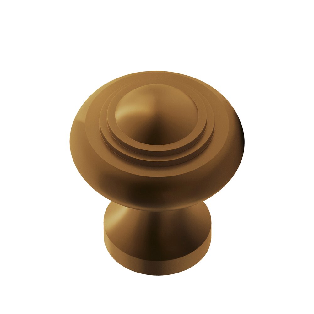 1 3/8" Diameter Medium Button Knob in Matte Light Statuary Bronze