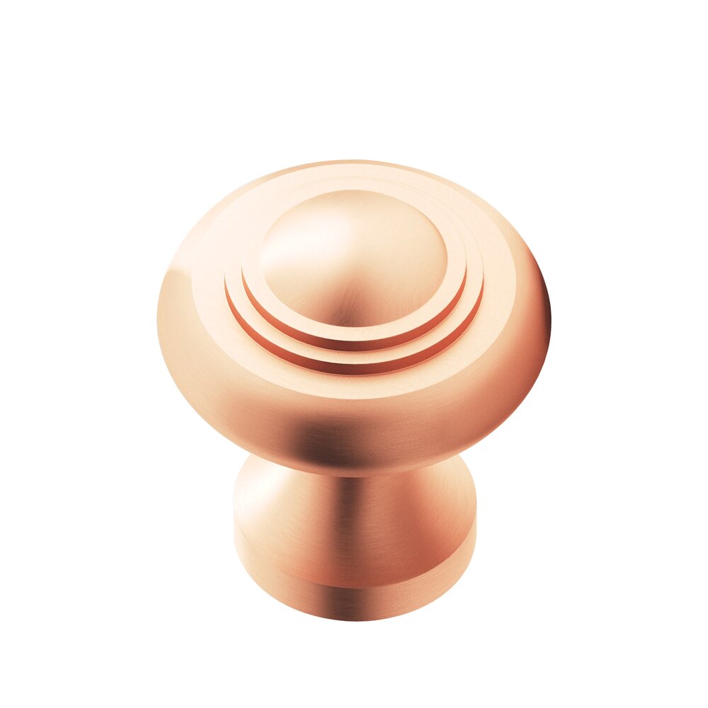 1 3/8" Diameter Medium Button Knob in Matte Satin Copper
