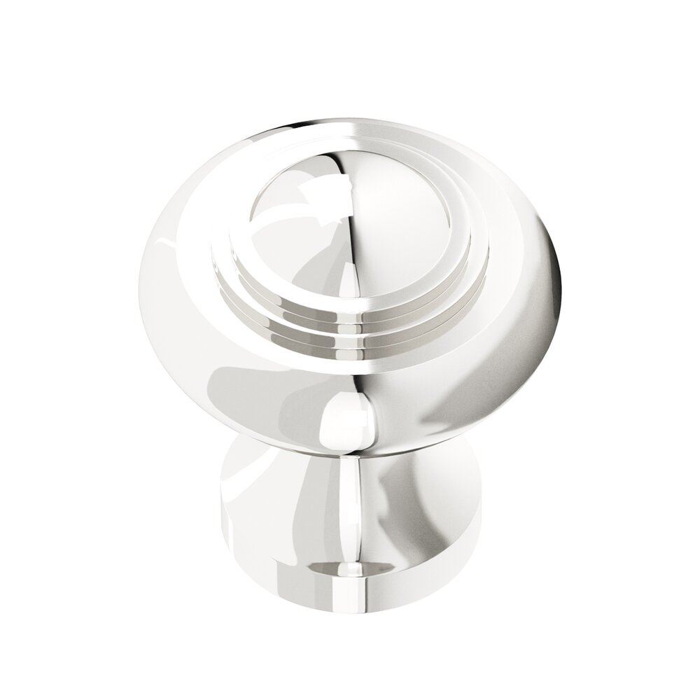 1 1/2" Diameter Large Button Knob in Polished Nickel
