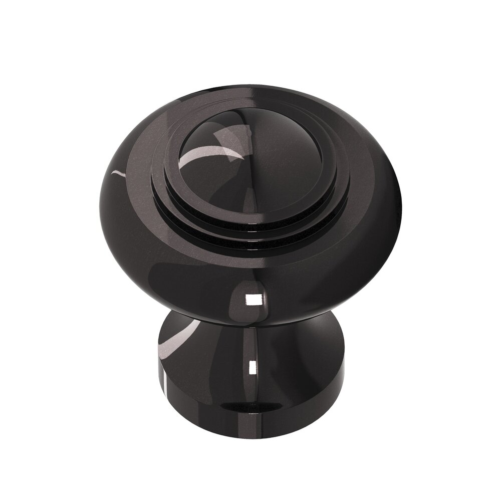 1 1/2" Diameter Large Button Knob in Satin Black