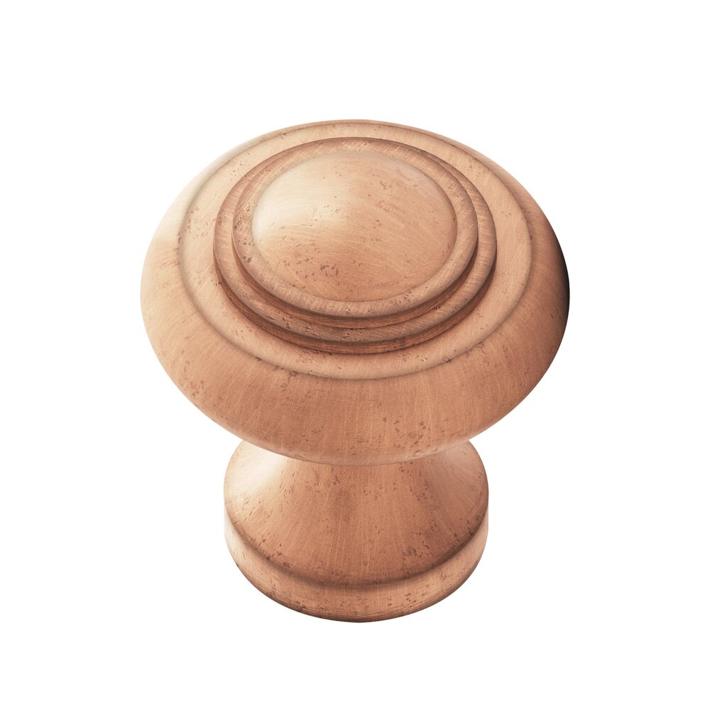 1 1/2" Diameter Large Button Knob in Distressed Antique Copper