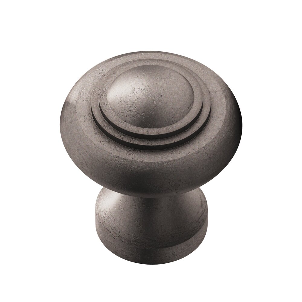 1 1/2" Diameter Large Button Knob in Distressed Pewter