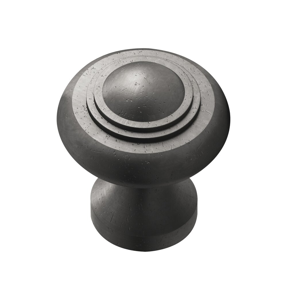 1 1/2" Diameter Large Button Knob in Distressed Black