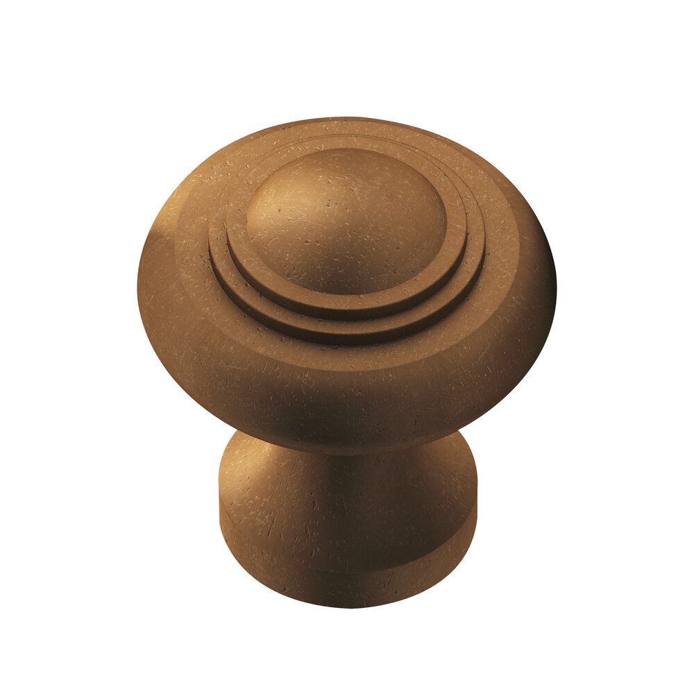 1 1/2" Diameter Large Button Knob in Distressed Statuary Bronze