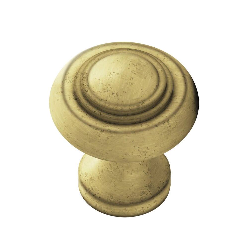1 1/2" Knob In Distressed Antique Brass