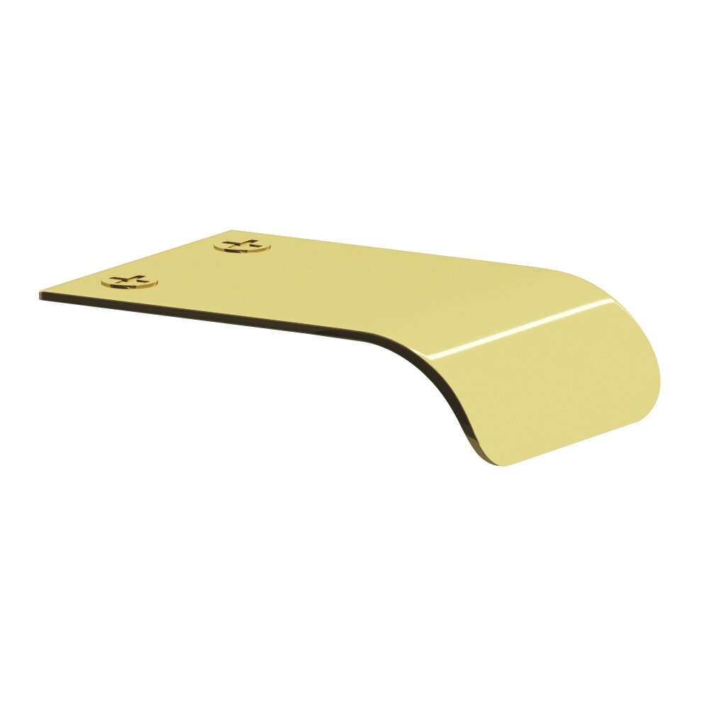 1 1/2" Long Edge Pull in Polished Brass Unlacquered