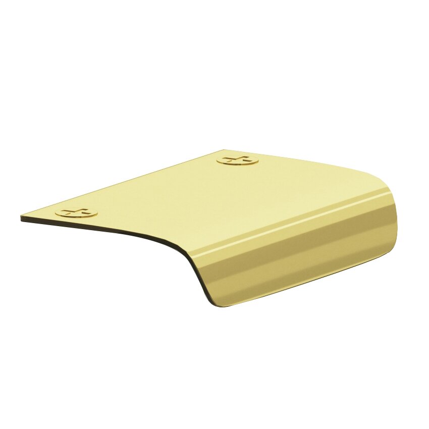 2 1/2" x 2 1/8" Edge Pull in Polished Brass Unlacquered